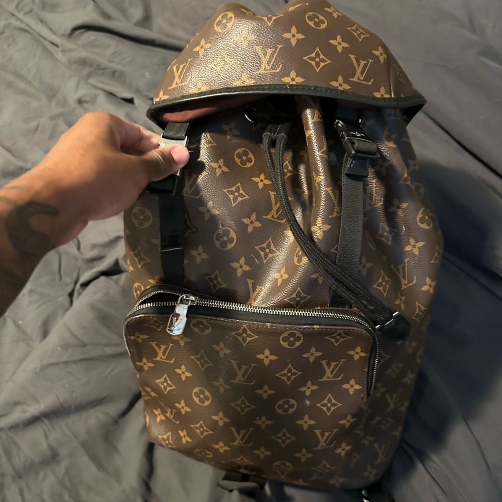 Authentic New Louis Vuitton Zack Monogram Macassar Canvas Backpack. Excellent